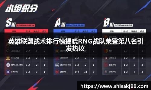 英雄联盟战术排行榜揭晓RNG战队荣登第八名引发热议